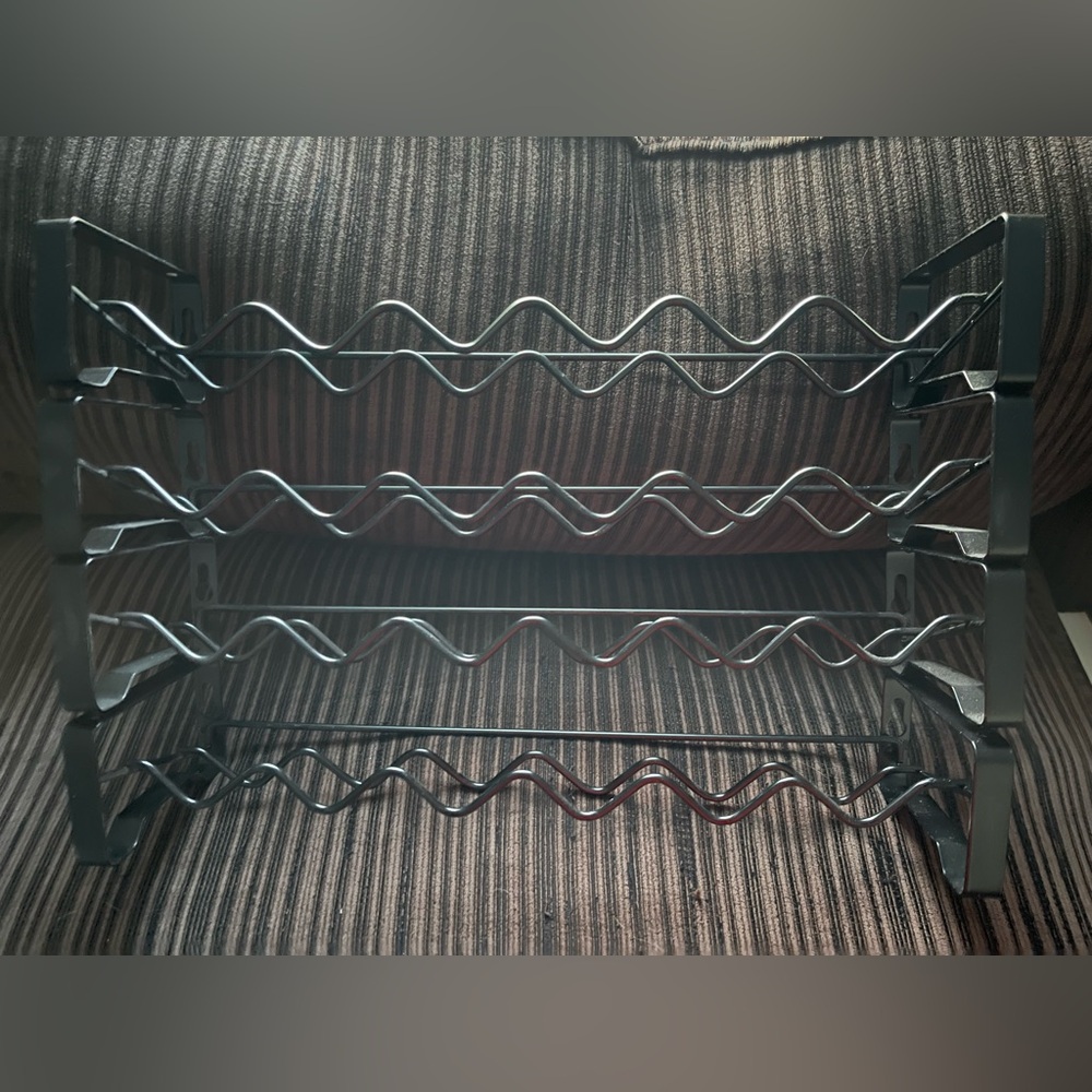 Black Metal spice rack- hang, drawer, or stacked- includes 4 layers
